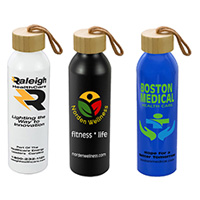 22oz Recycled Aluminum Bottle With a Bamboo Lid